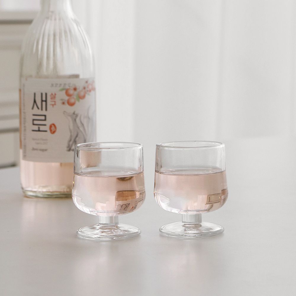 Square Fit Goblet Soju Glass 4-Piece Set - lifestyle
