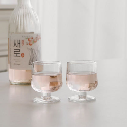 Square Fit Goblet Soju Glass 4-Piece Set - lifestyle