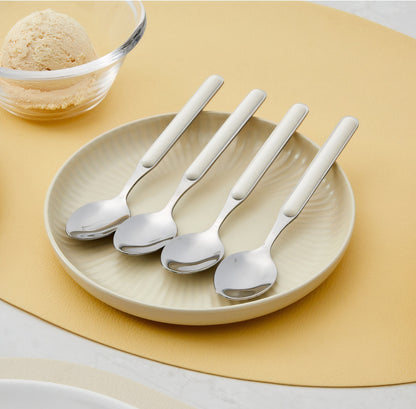 Ivory Dessert Spoon & Fork Set – 8Piece
