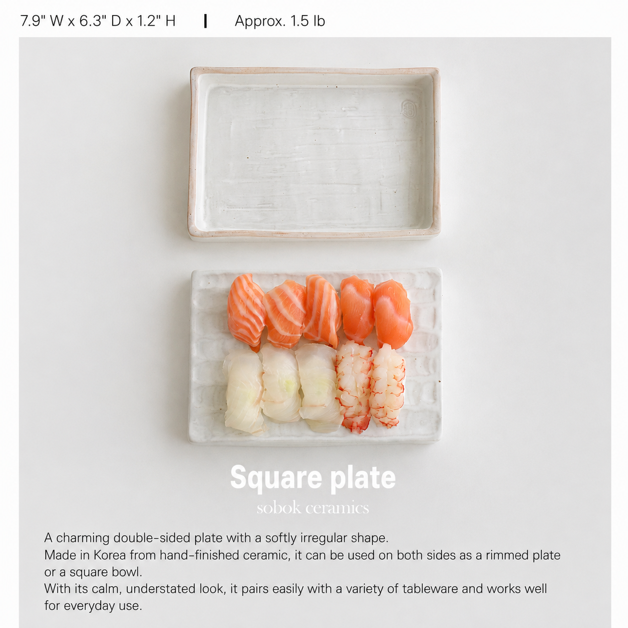 Sobok Square Reversible Plate