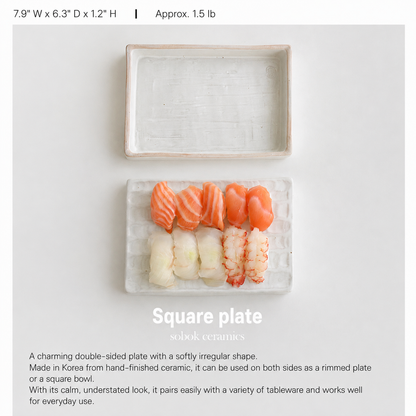 Sobok Square Reversible Plate