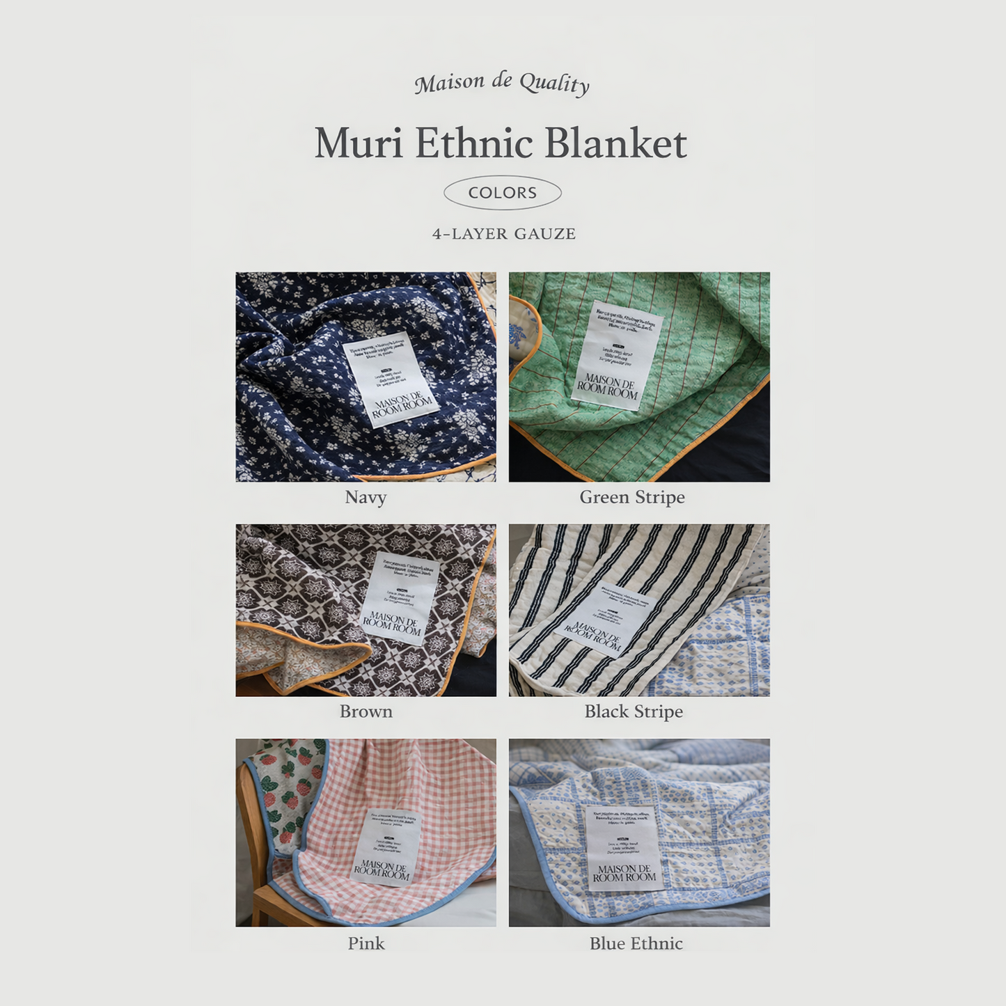 Muli Ethnic Gauze Blanket - image 10 of 10