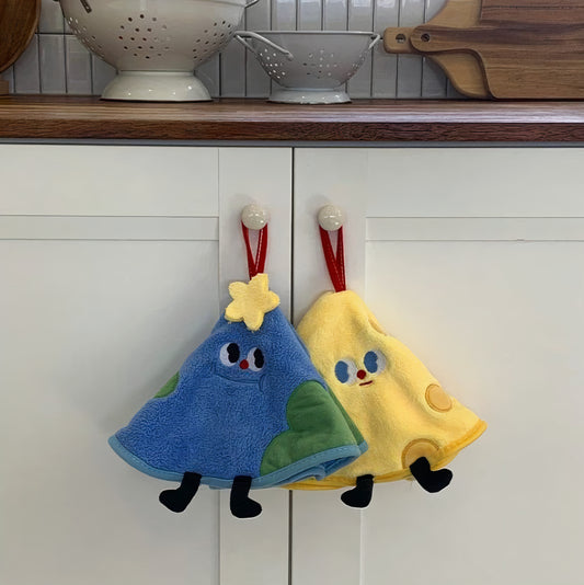 Earth, Cheese & Cookie Hand Towel Gift Set of 3