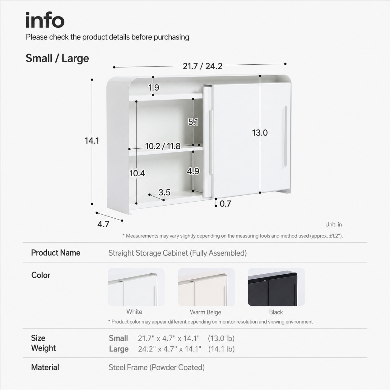 Slim Sliding Metal Storage Organizer
