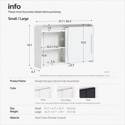 Slim Sliding Metal Storage Organizer
