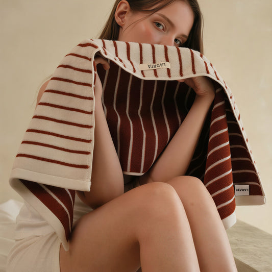 Double-Sided Pattern Hotel Towel Set (5-Piece)