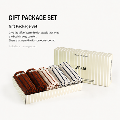 Double-Sided Pattern Hotel Towel Set (5-Piece)