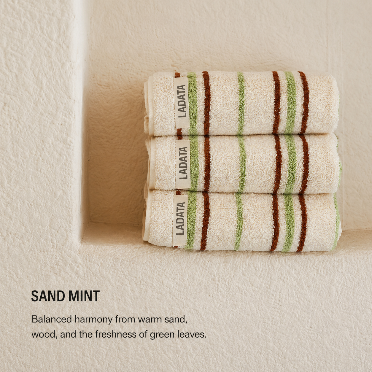 Stripe 40s Combed Cotton Hotel Towel Set (5-Piece)