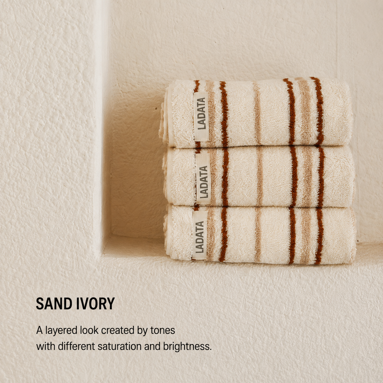 Stripe 40s Combed Cotton Hotel Towel Set (5-Piece)