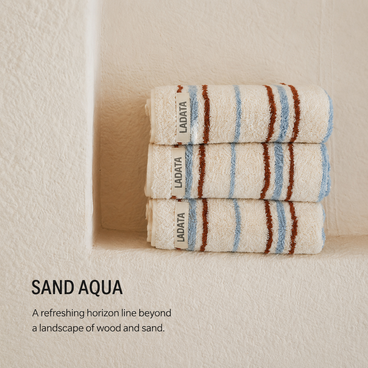 Stripe 40s Combed Cotton Hotel Towel Set (5-Piece)