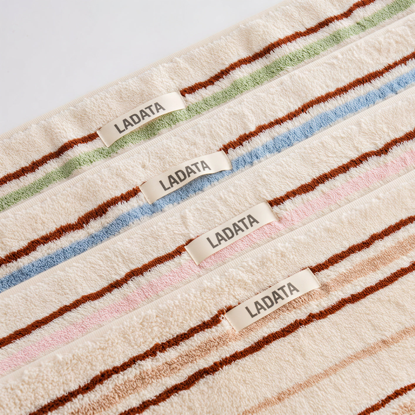 Stripe 40s Combed Cotton Hotel Towel Set (5-Piece)