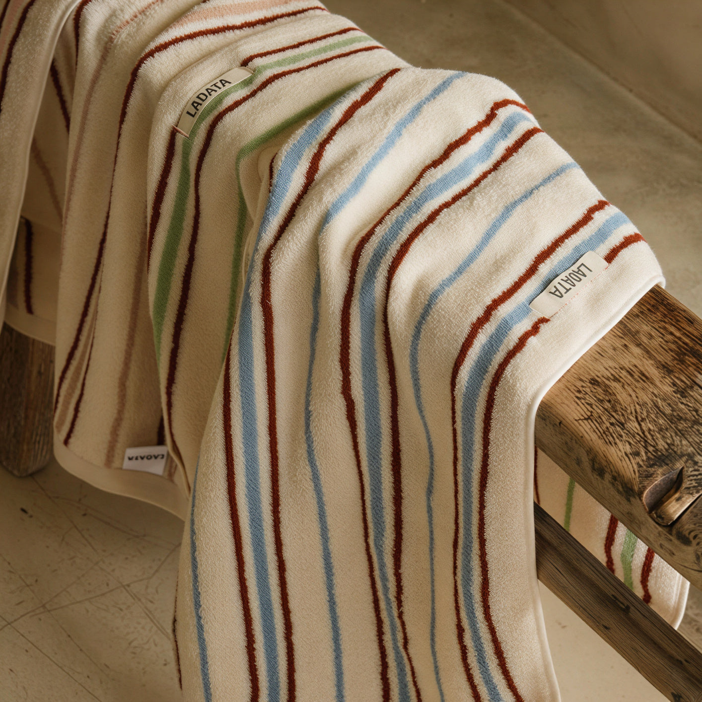 Stripe 40s Combed Cotton Hotel Towel Set (5-Piece)