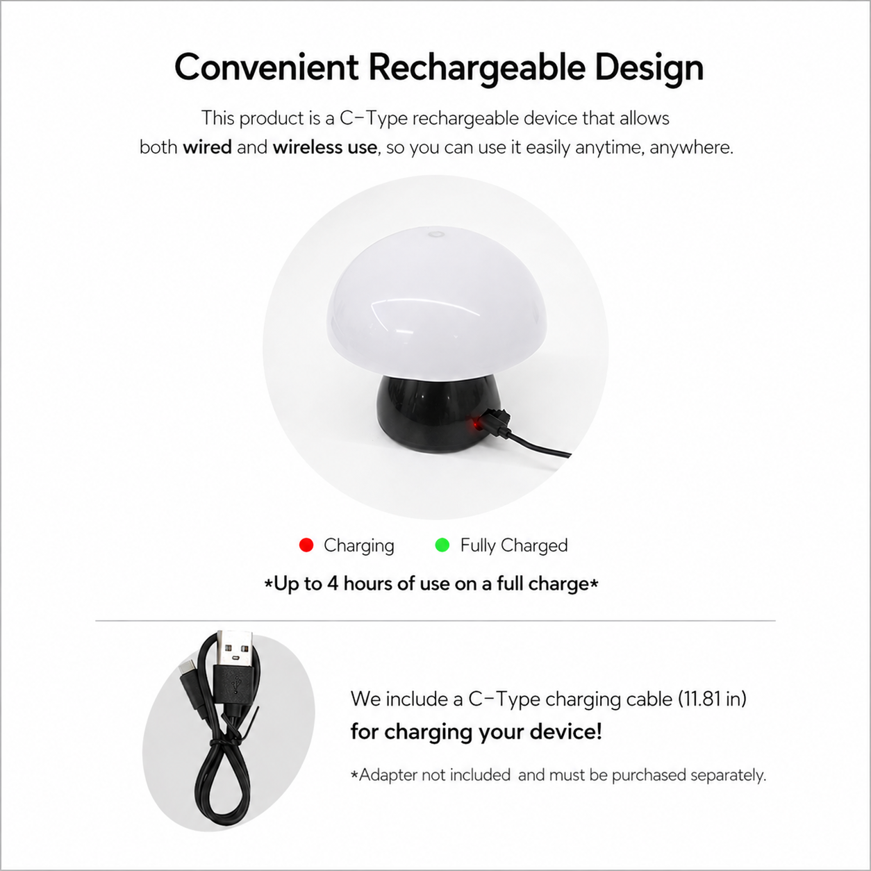 Mini Glow Mushroom LED Mood Light (Set of 2)