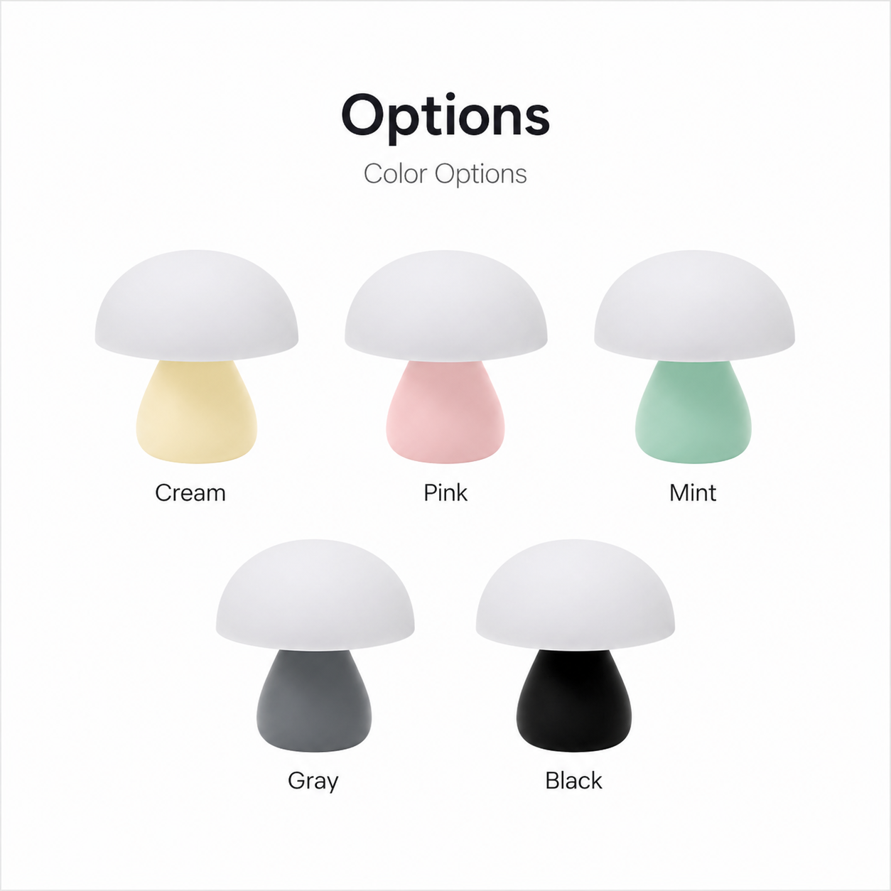 Mini Glow Mushroom LED Mood Light (Set of 2)