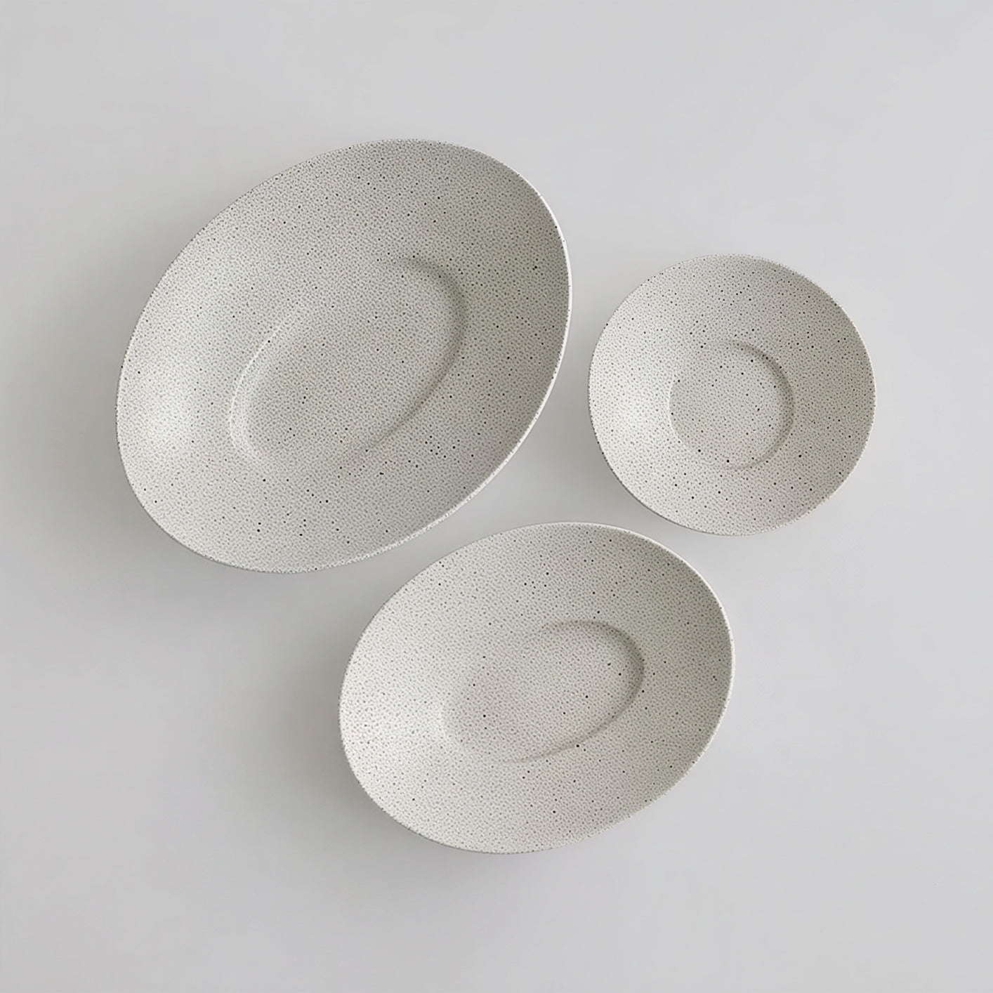 Sato Studio Marble Eggshell Oval Bowl - Large