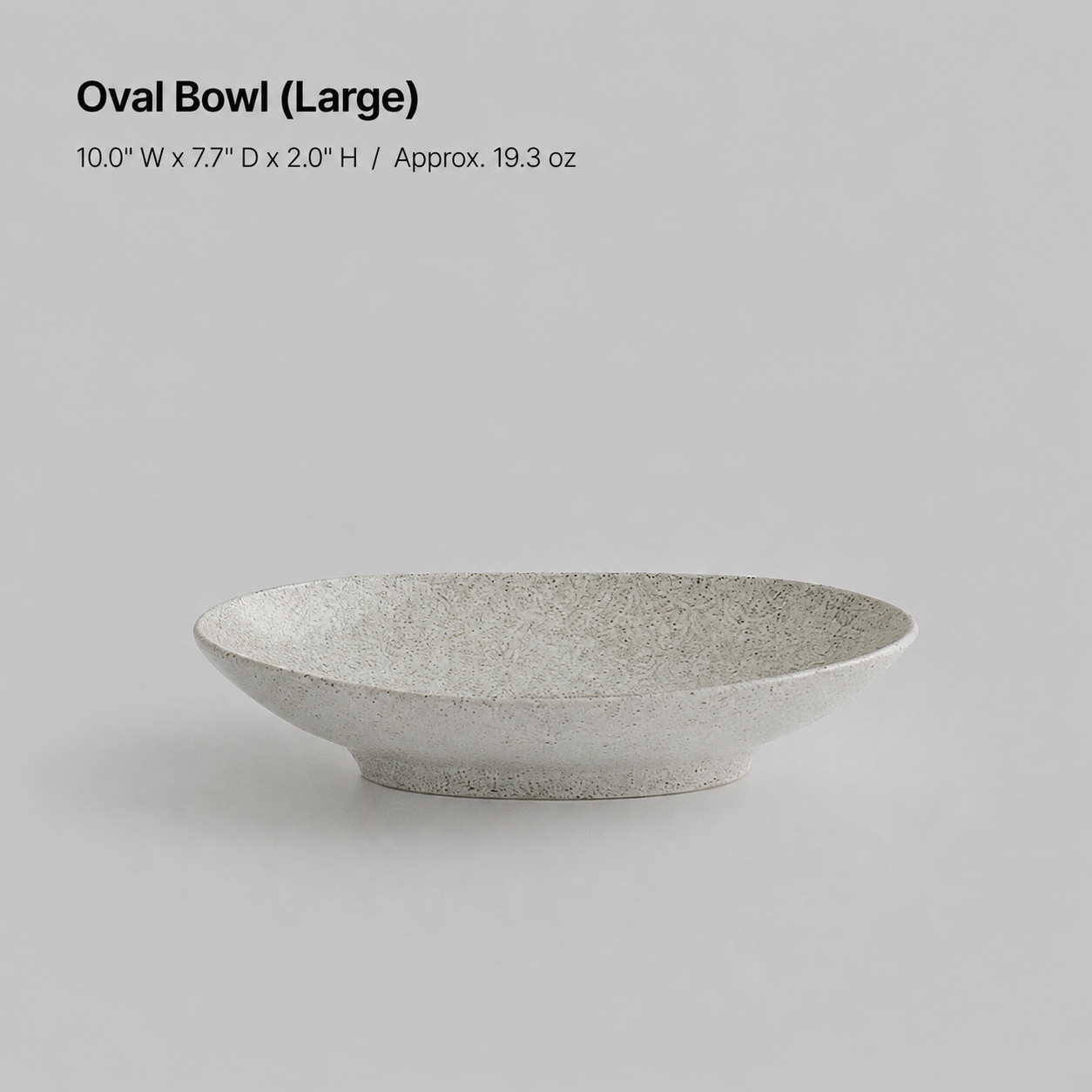 Sato Studio Marble Eggshell Oval Bowl - Large