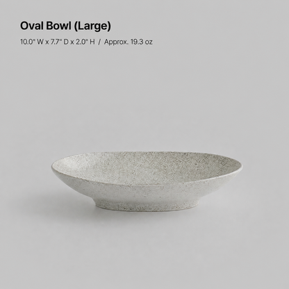 Sato Studio Marble Eggshell Oval Bowl - Large