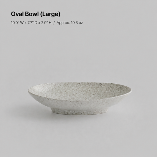 Sato Studio Marble Eggshell Oval Bowl - Large