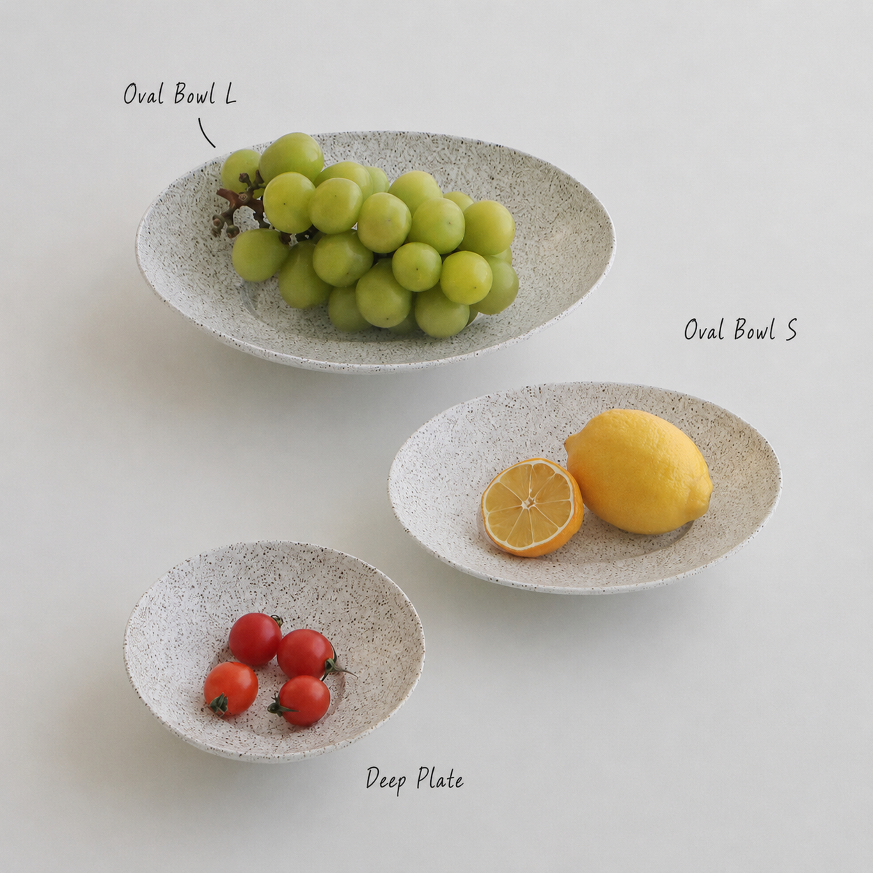 Sato Studio Marble Eggshell Oval Bowl - Large