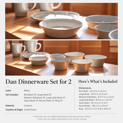 Dan Dinnerware Set for 2 (10-Piece)