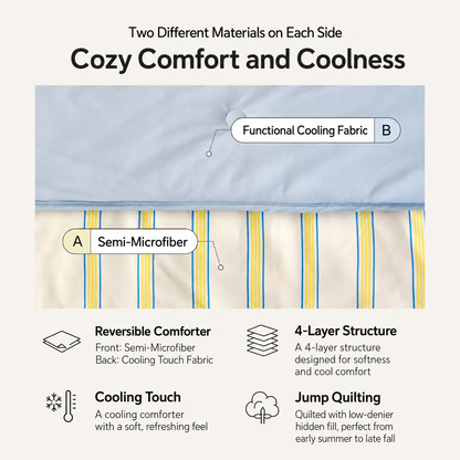 Cooling Washed Summer Comforter Set