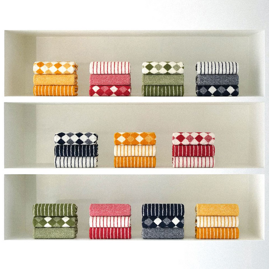 Clauman 60s Compact Combed Cotton Hotel Towel Set (10-Piece)