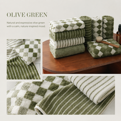 Clauman 60s Compact Combed Cotton Hotel Towel Set (10-Piece)