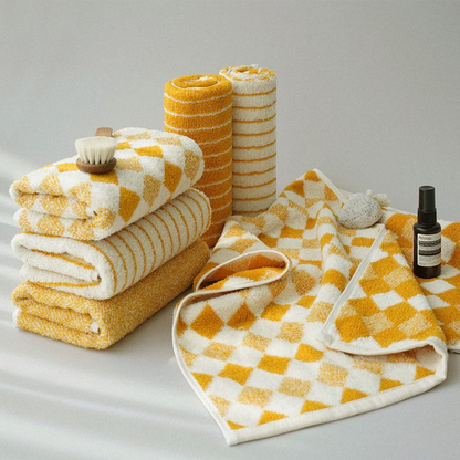 Clauman 60s Compact Combed Cotton Hotel Towel Set (10-Piece)