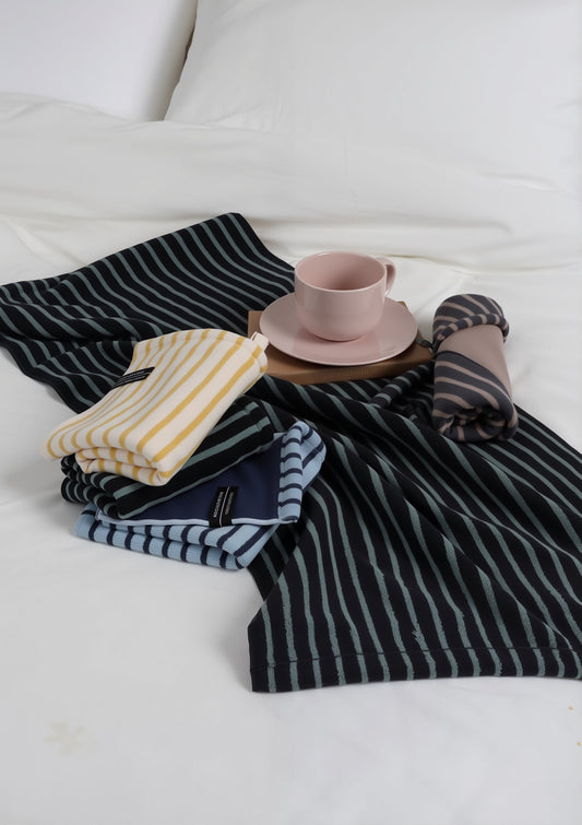 Hotel Collection Stripe & Solid Hanging Towel