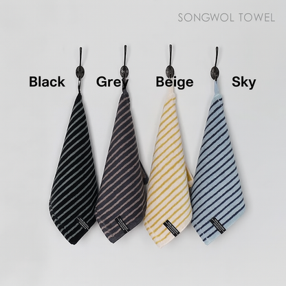Hotel Collection Stripe & Solid Hanging Towel