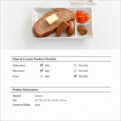 Oatmeal 3-Compartment Brunch Plate