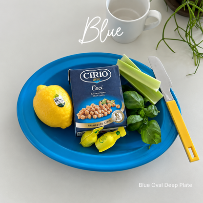 Vivid Color Oval Deep Plate