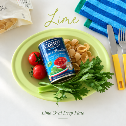 Vivid Color Oval Deep Plate