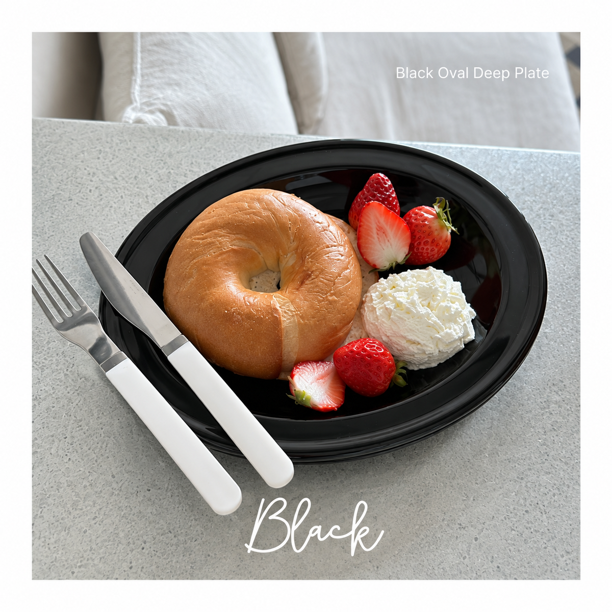 Vivid Color Oval Deep Plate