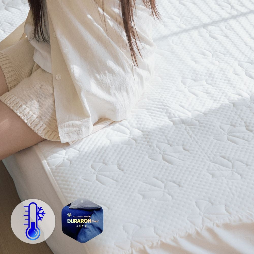 Duralon Cooling Quilted Mattress Cover - detail view