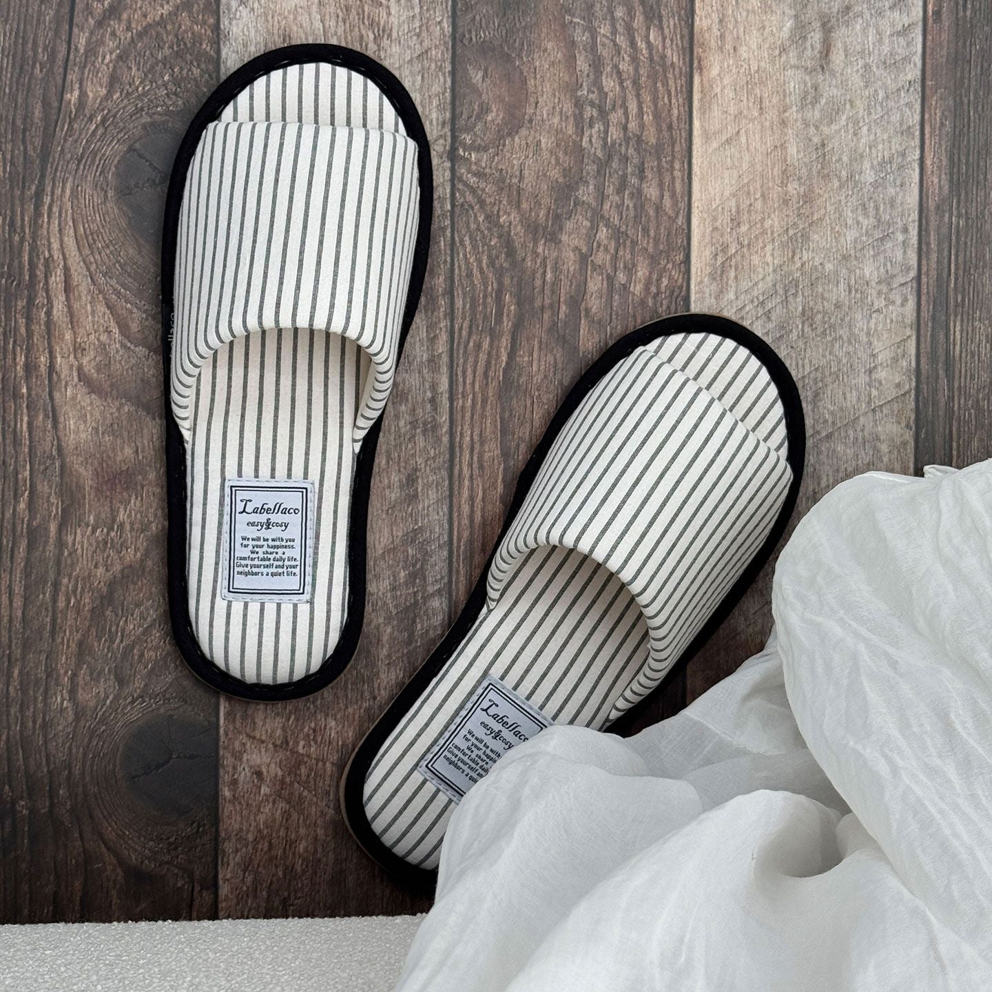 Earth Cozy Stripe Indoor Slippers - detail view