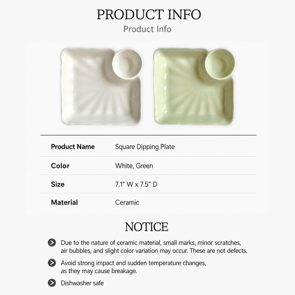 Square Dipping Plate