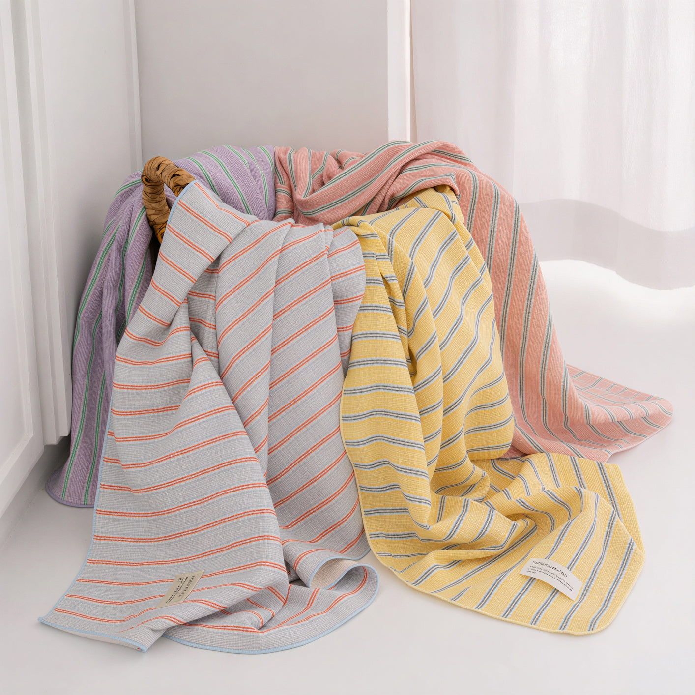 Stripe Triple-Layer Gauze Blanket