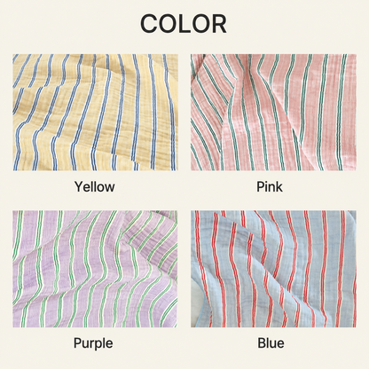 Stripe Triple-Layer Gauze Blanket