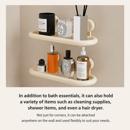 No-Drill Pastel Bathroom Storage Shelf
