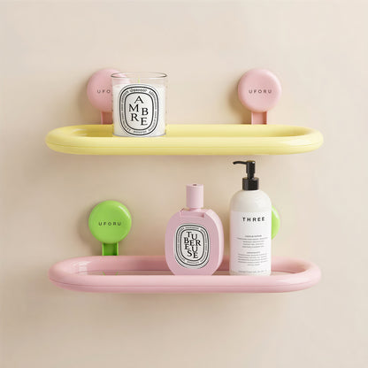 No-Drill Pastel Bathroom Storage Shelf