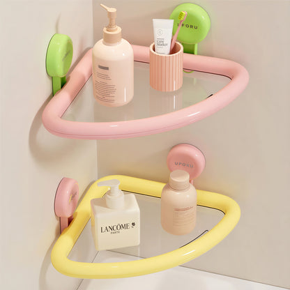 No-Drill Pastel Bathroom Storage Shelf