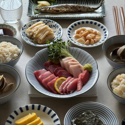 Soft Blue Japanese Table Set for 2 (10-Piece)