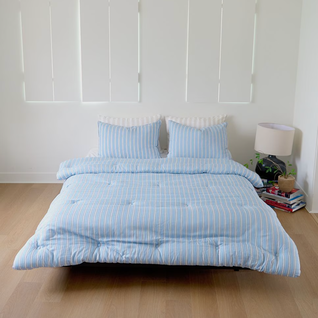 Modal Stripe Comforter & Pillow Set (Corn-Fiber Fill) - image 5 of 10