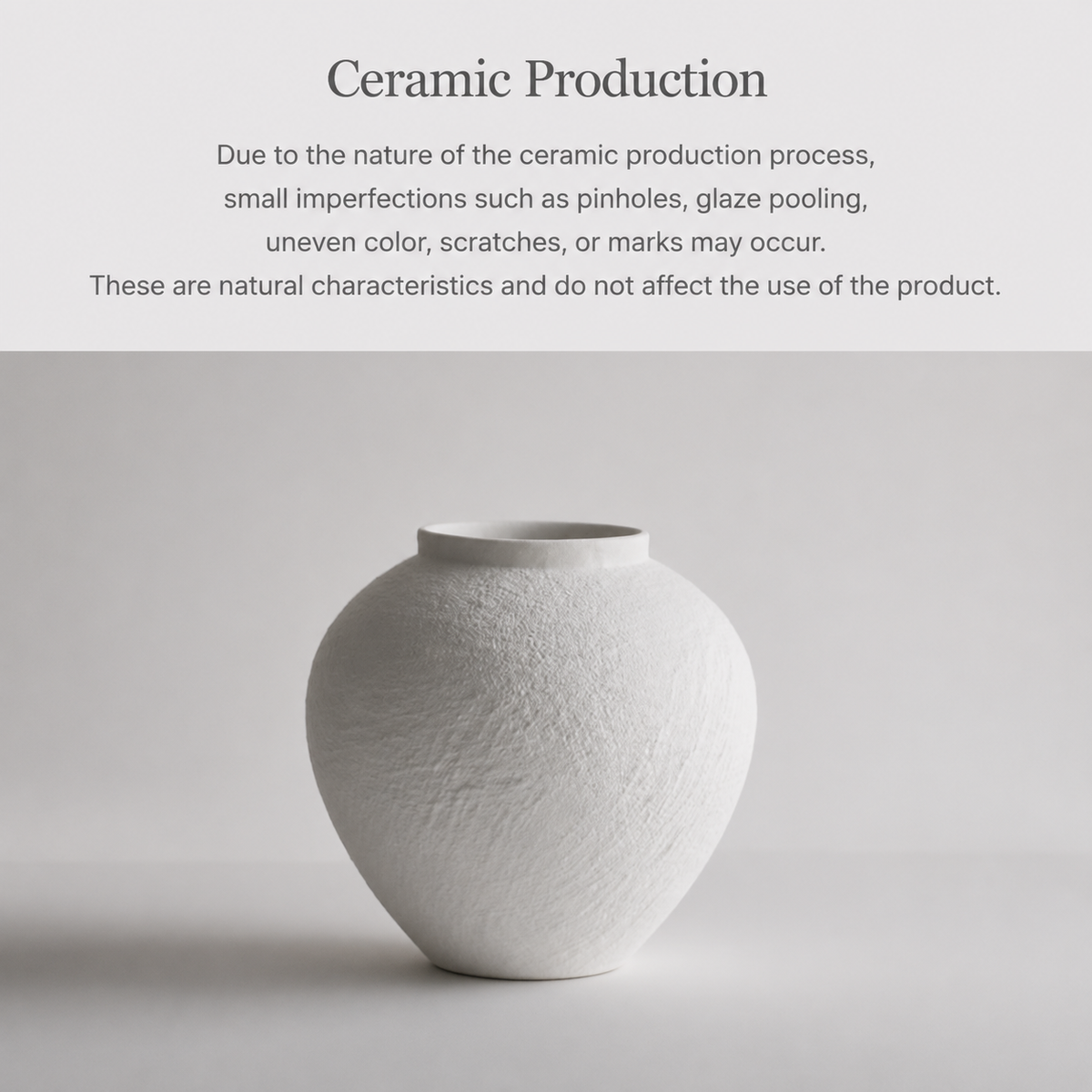 Seolwol White Ceramic Moon Jar Vase