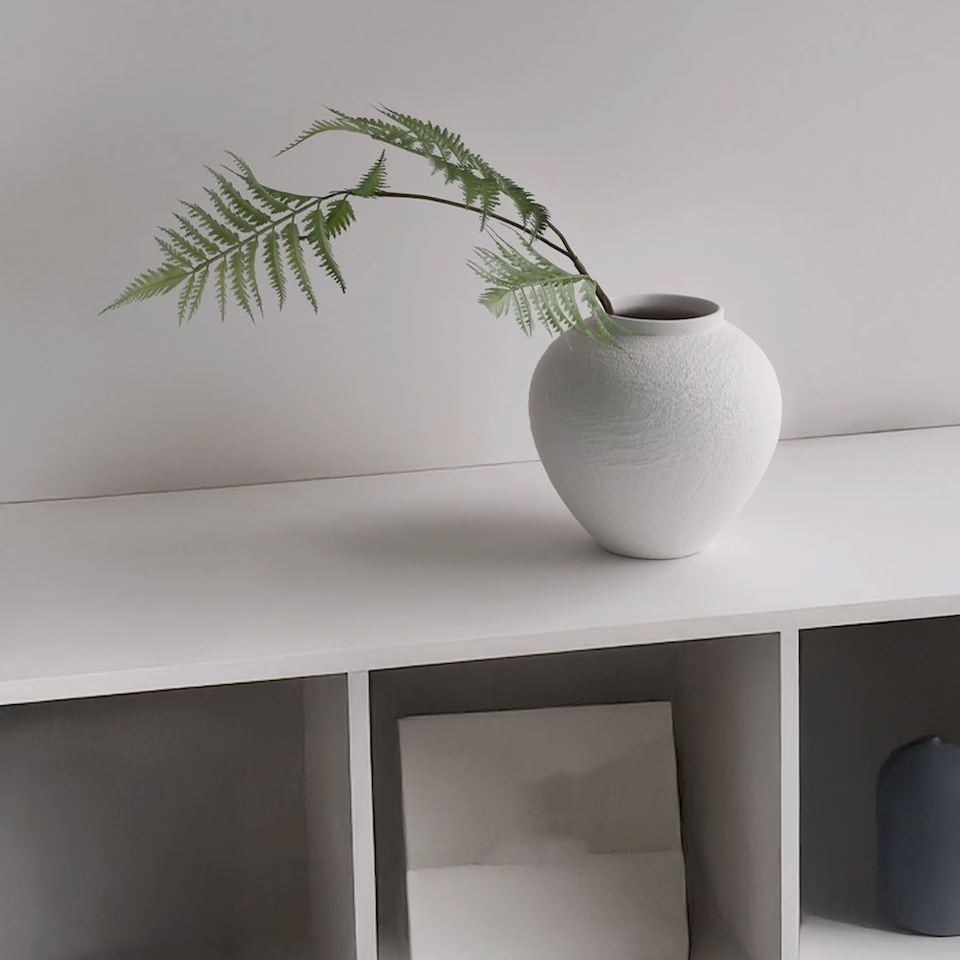 Seolwol White Ceramic Moon Jar Vase