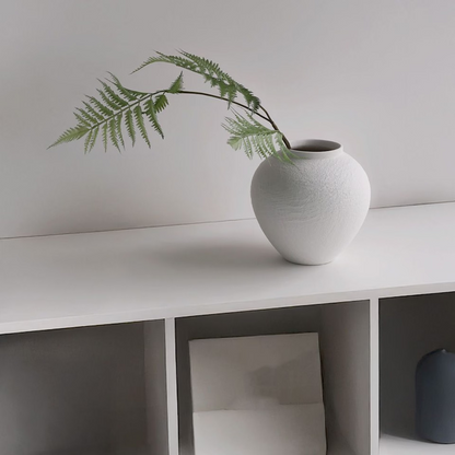Seolwol White Ceramic Moon Jar Vase
