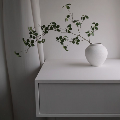 Seolwol White Ceramic Moon Jar Vase