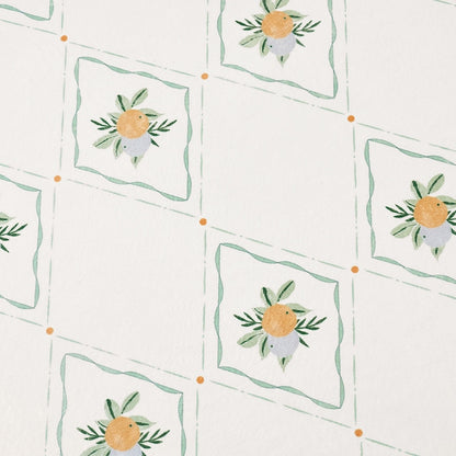 Orange Garden Microfiber Washable Rug