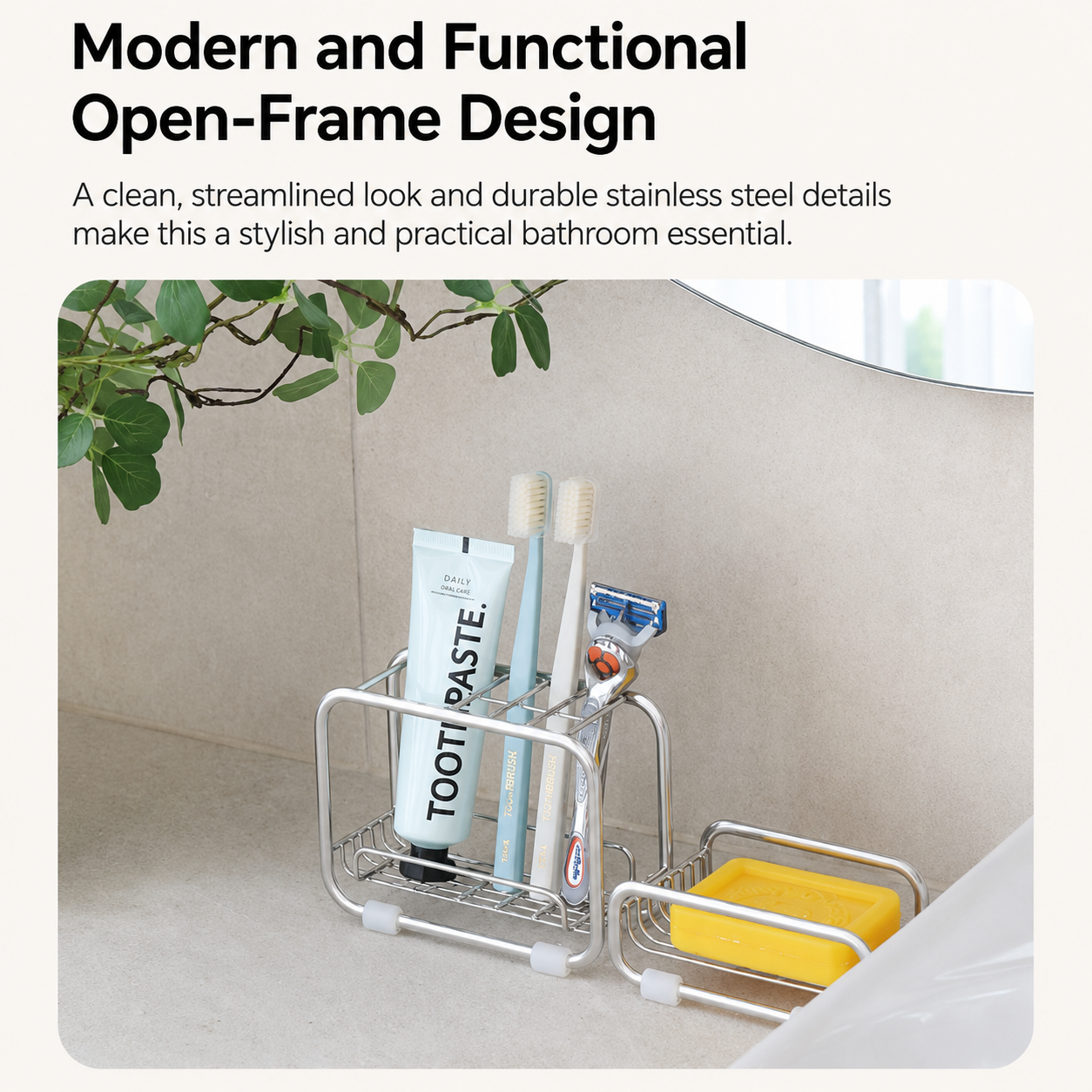 304 Stainless Steel Toothbrush Holder